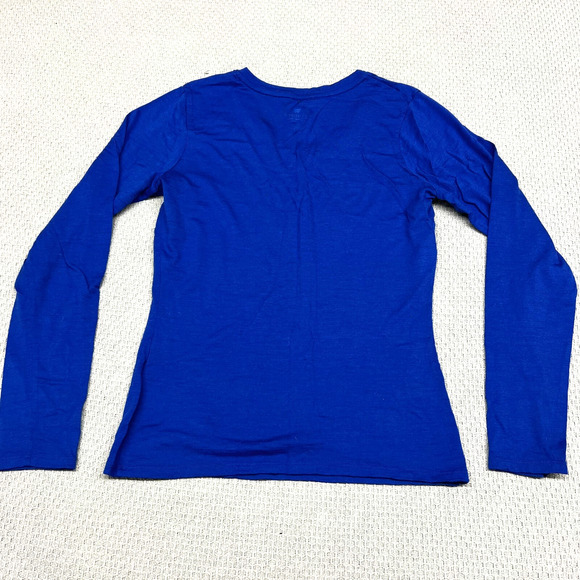 Segments wool top Women's Blue Long Sleeve Tee - Picture 2 of 6